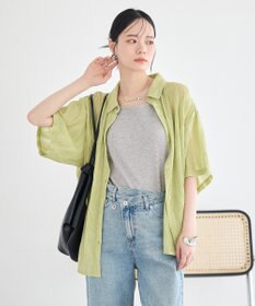 earth music&ecology ランダムプリーツシャツ