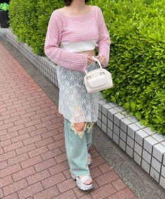 WEGO ラメショートニットプルオーバー