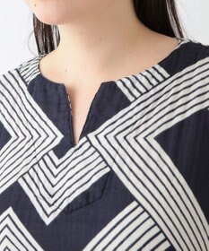 UCHINO クレープガーゼ ジオメトリックワンピース