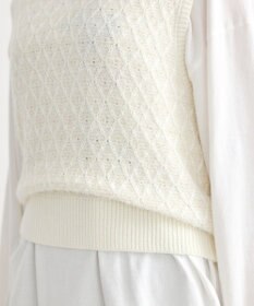 earth music&ecology ラメジャガードニットベスト