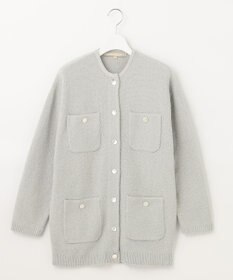 自由区 【XSサイズ～/洗える】テクスチャーコットンブレンド ニットアウター