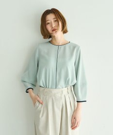 YECCA VECCA 配色パイピングブラウス
