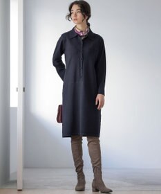 組曲 ニット襟トロンプルイユ ワンピース