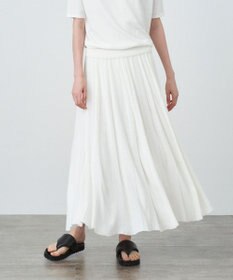 ATON RECYCLED FRESCA COTTON | フレアリブスカート