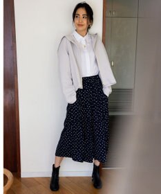 組曲 【23.5cm~24cm】パールヒールミドルブーツ