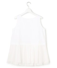 23区 【先行予約】ナチュラルコットンベア シアーペプラム タンクトップ