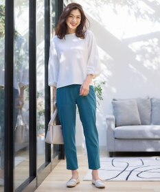 ANY L 【洗濯機可】ジャガード袖ねじりプルオーバー