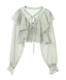 earth music&ecology シアーラッフルショートボレロ