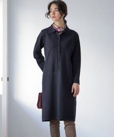 組曲 ニット襟トロンプルイユ ワンピース