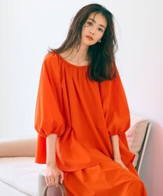 UNFILO FINE MOVE 2WAYギャザーブラウス