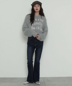 WEGO ロゴシャギーショートニット