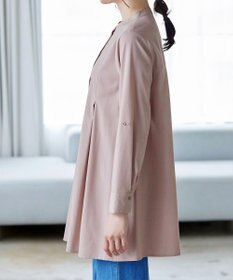 Tiaclasse 【洗える】-TiaBASIC-バンドカラーシャツチュニックブラウス