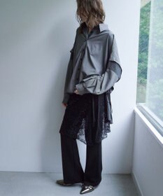 YECCA VECCA ストレッチセンターシームフレアパンツ