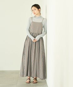 #Newans ボリュームチェックキャミワンピ