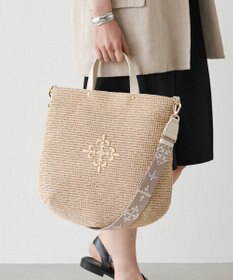 russet スリム2WAYトートバッグ <ナイロンラフィア>(CE-1717-WEB)