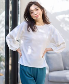 ANY L 【洗濯機可】ジャガード袖ねじりプルオーバー