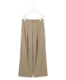 ICB 【洗える】ウール2WAYストレッチ ワイドストレートパンツ