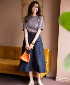 組曲 S 【汗ジミ防止・撥水】GIZAプレーティング天竺バックパール Tシャツ