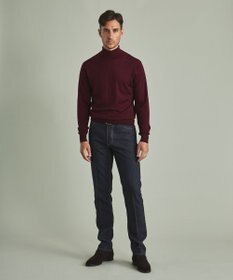 GOTAIRIKU 【家庭洗濯可能】イタリア糸 ハイゲージ タートルニット