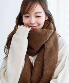 WEGO 【マフラー/ユニセックス着用】ワイドフリンジストール