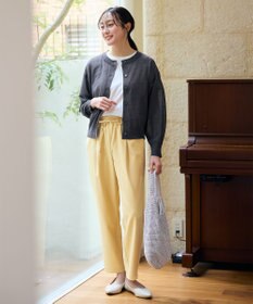 ANY 【ウエストゴム】イージーケアライトストレッチテーパードパンツ