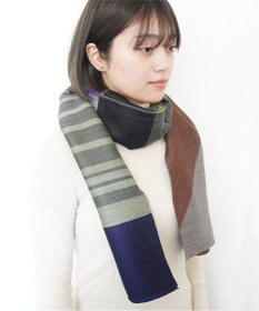 POLS ウールジャカードストール