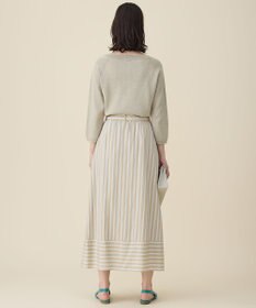 自由区 L ビスコースナイロンドビーストライプ スカート