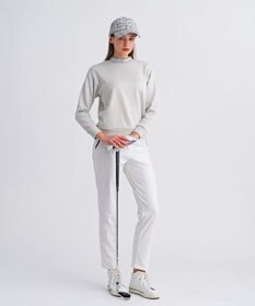 23区GOLF 【WOMEN】ラメスウェットモックネック ダブルニット 裏毛素材