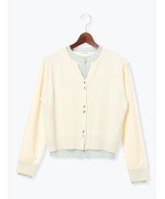 Te chichi 配色レイヤードカーディガン