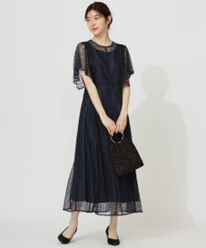 ANY SIS 【洗える】ストライプレーシー ドレス