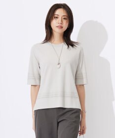 J.PRESS LADIES L 【洗える】レーヨンエリートストレッチ 編み柄 ニット
