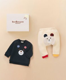 MIKI HOUSE HOT BISCUITS トレーナー＆ベビーパンツギフトセット【BOX付き】