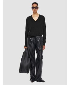 JOSEPH 【洗える】スーパーファインコットンシルク　Vネックニット