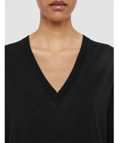 JOSEPH 【洗える】スーパーファインコットンシルク　Vネックニット