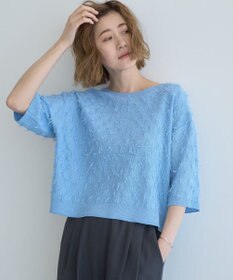 YECCA VECCA 2wayリボンフリンジニットカーディガン