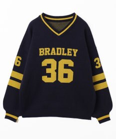 WEGO ナンバリングジャガードVネックニット