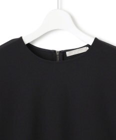 ICB L 【洗える】ジョーゼットジャージー 異素材コンビプルオーバー