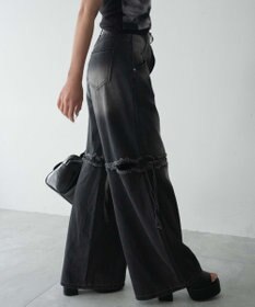 WEGO スリットダメージルーズデニム