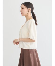 earth music&ecology 前後２ｗａｙパフスリーブカーディガン