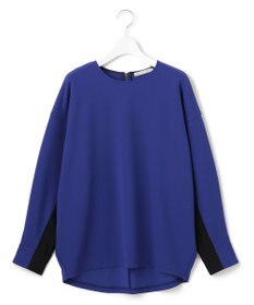 ICB L 【洗える】ジョーゼットジャージー 異素材コンビプルオーバー