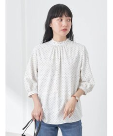 earth music&ecology ２ｗａｙフリル７分袖ブラウス