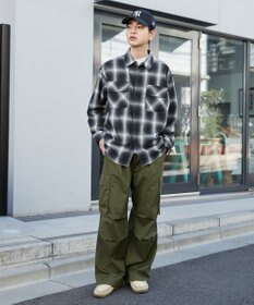 WEGO 【ウエストゴム/SMLサイズ展開】イージーワイドカーゴパンツ