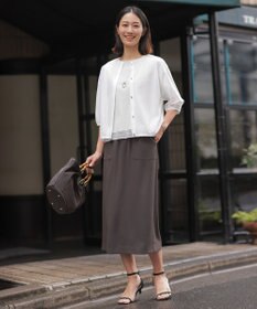 J.PRESS LADIES L 【冷房対策に】シアードライトリコット クルーネック カーディガン