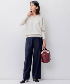 23区 L ウーステッドウールツイル マリン パンツ