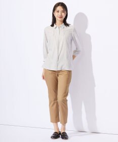 J.PRESS LADIES L 【洗える】シャンブレーサテン テーパード パンツ