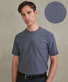 GOTAIRIKU 仕事で着られるTシャツ【サラサラ/よれにくい/透けにくい】キレイめ 鹿の子 ビズTシャツ ダルブルー系