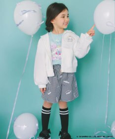 ANY KIDS 【シナモロール×ANY KIDS】刺繍 ギンガムキュロット