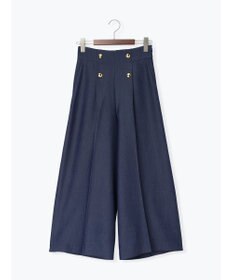Te chichi 【遮熱】麻調ワイドクロップトパンツ