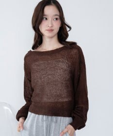 WEGO 【25年秋冬新作】モヘアタッチ2WAYリボンカーデ