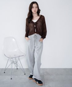 WEGO 【25年秋冬新作】モヘアタッチ2WAYリボンカーデ